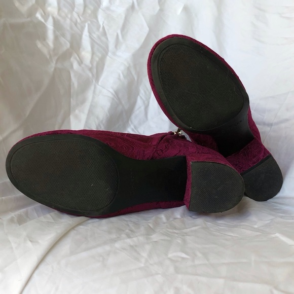 SOLD Ziggysoho Velvet Pink Booties Size 8 - Picture 5 of 5